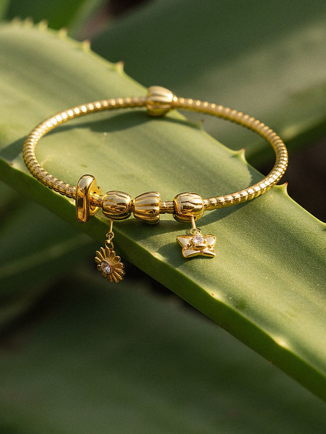 Lei Bedelarmband met twee Stopper Bedels