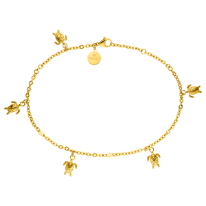 Goldenes Armband mit Schildkröten-Anhängern, inspiriert von der Natur – PURELEI.