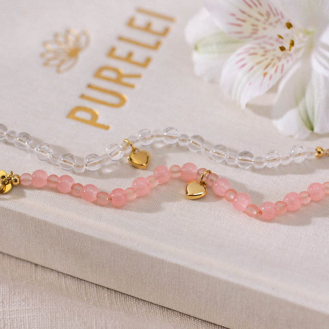 Peachy Heart Armband