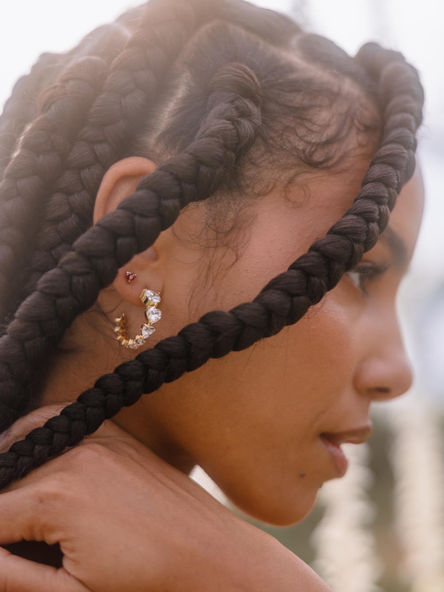 Red Heart Earring