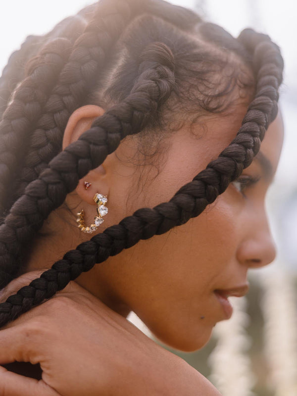Red Heart Earring