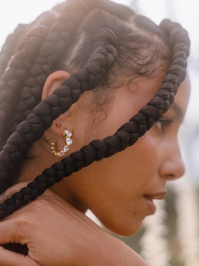 Red Heart Earring