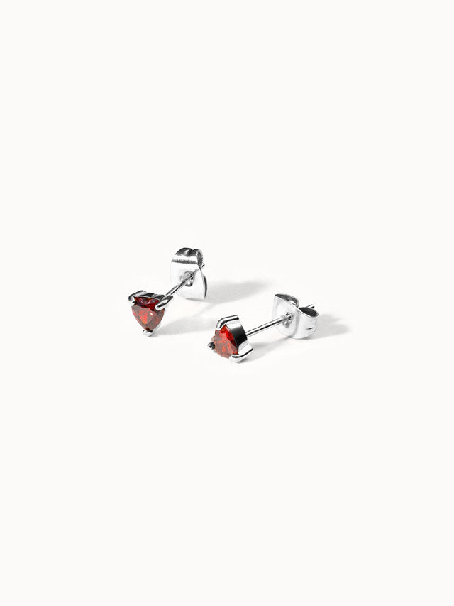 Red Heart Earring
