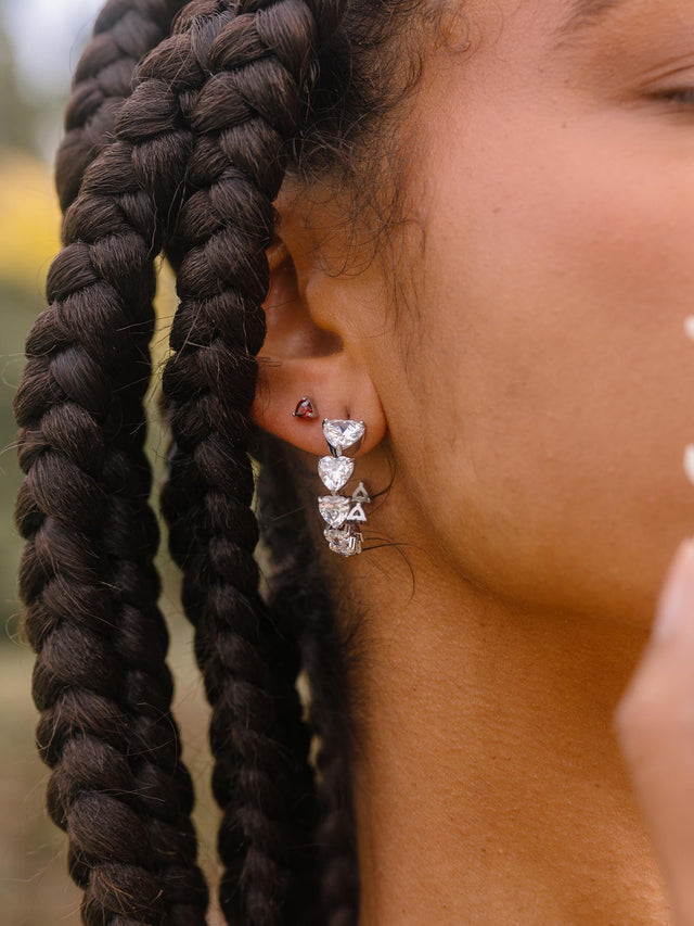 Red Heart Earring