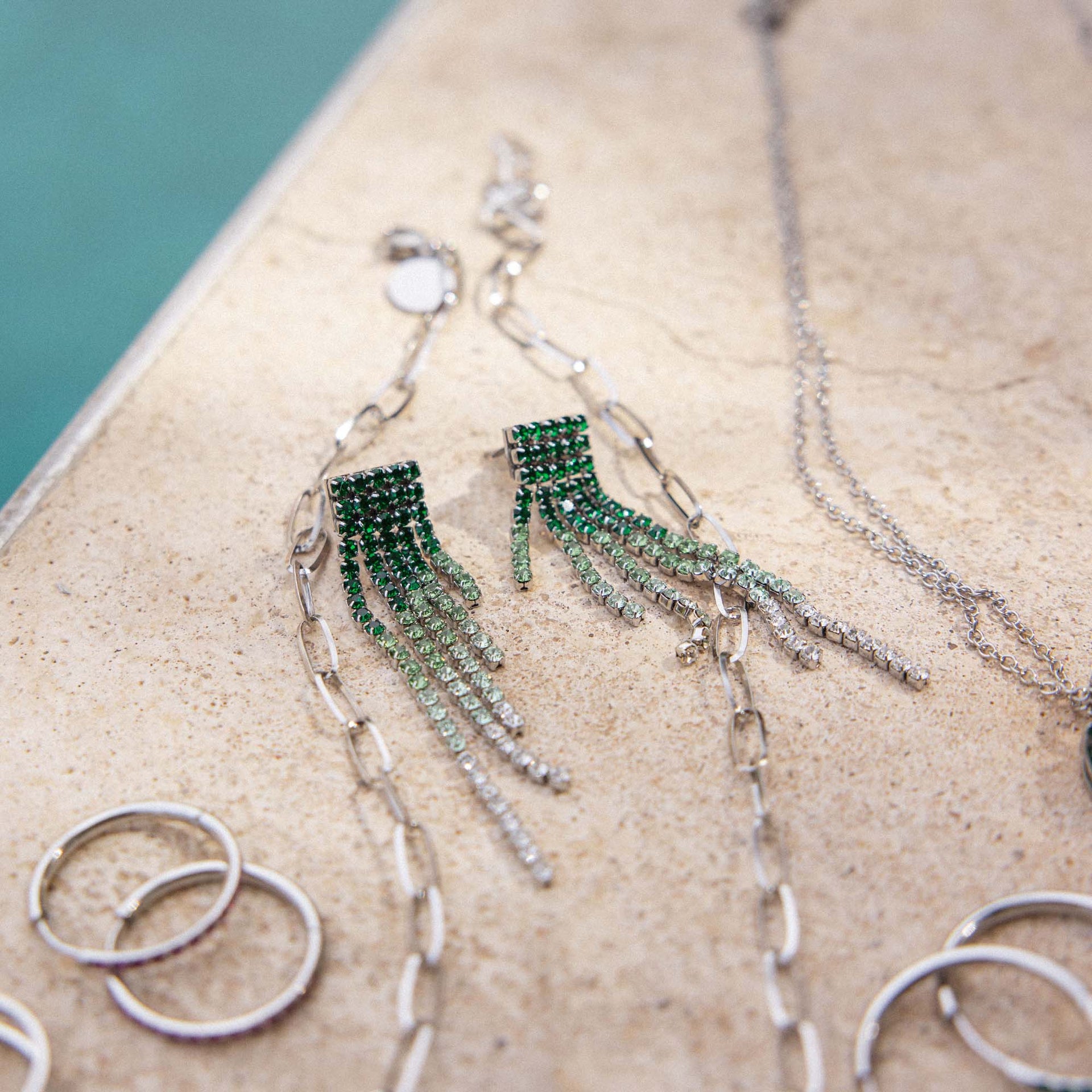 Green Glow Earring
