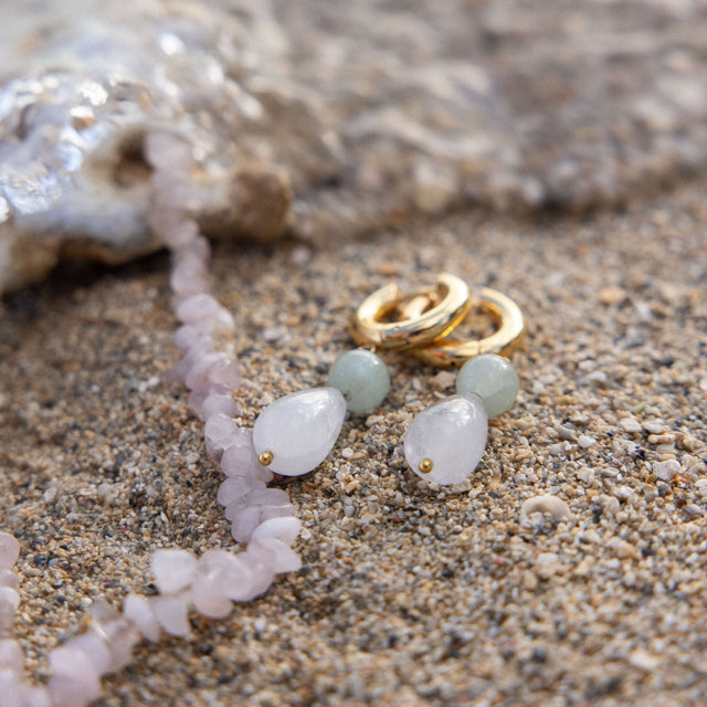 Clear Quartz Drop Earring