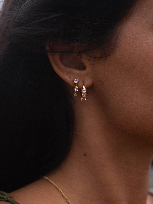 Pink Glamor Earring