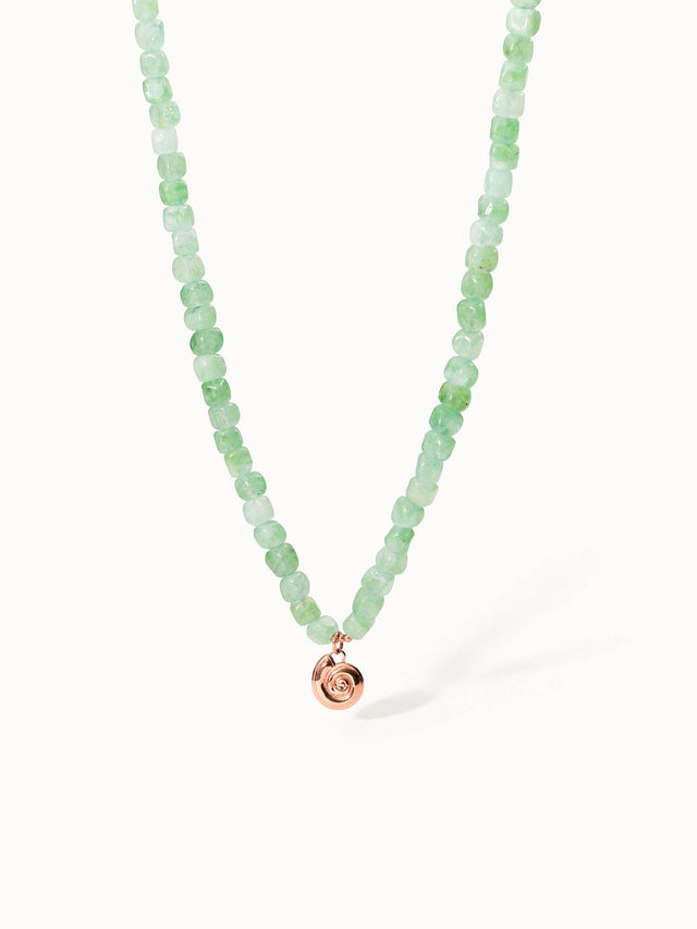 Sundial Shell Jade Necklace
