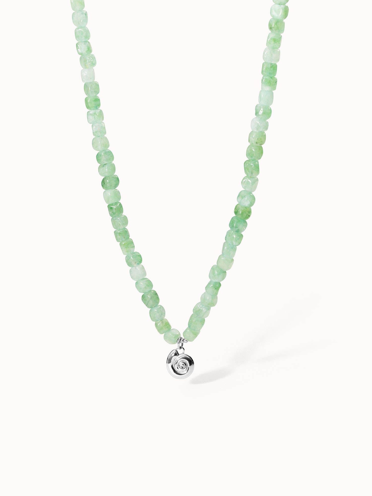 Sundial Shell Jade Necklace