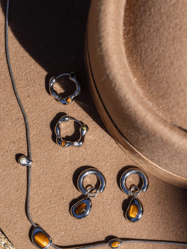 Tiger's Eye Oorbellen