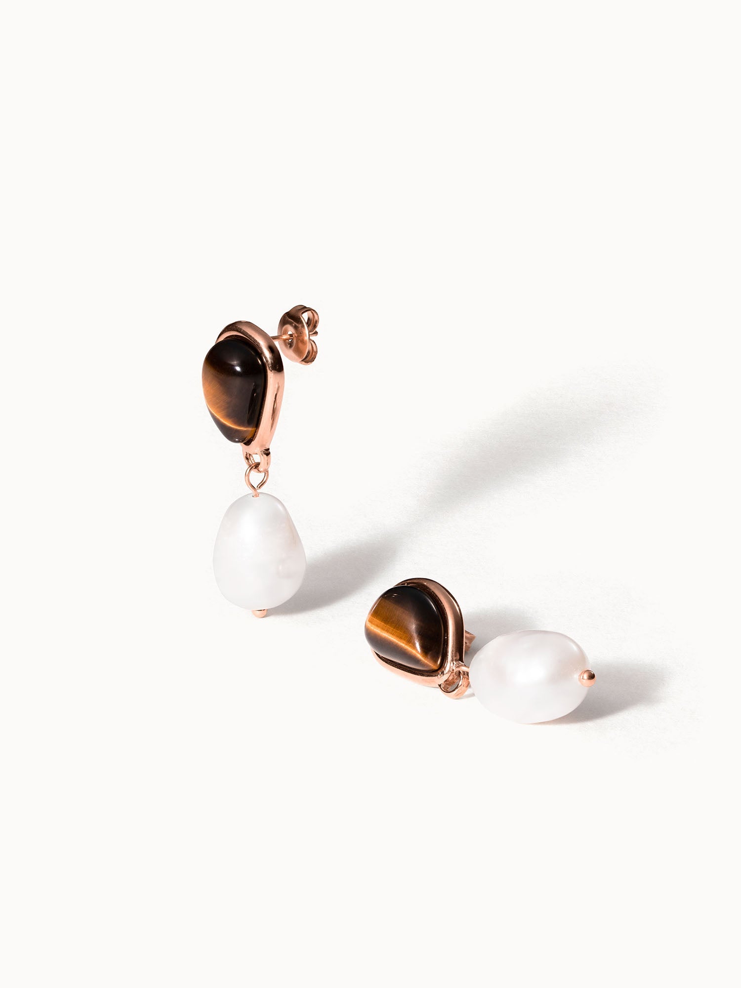 Tiger's Eye Pearl Oorbellen