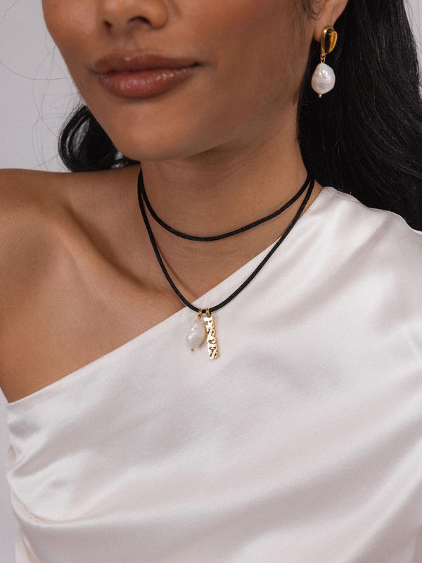 Black Satin Necklace