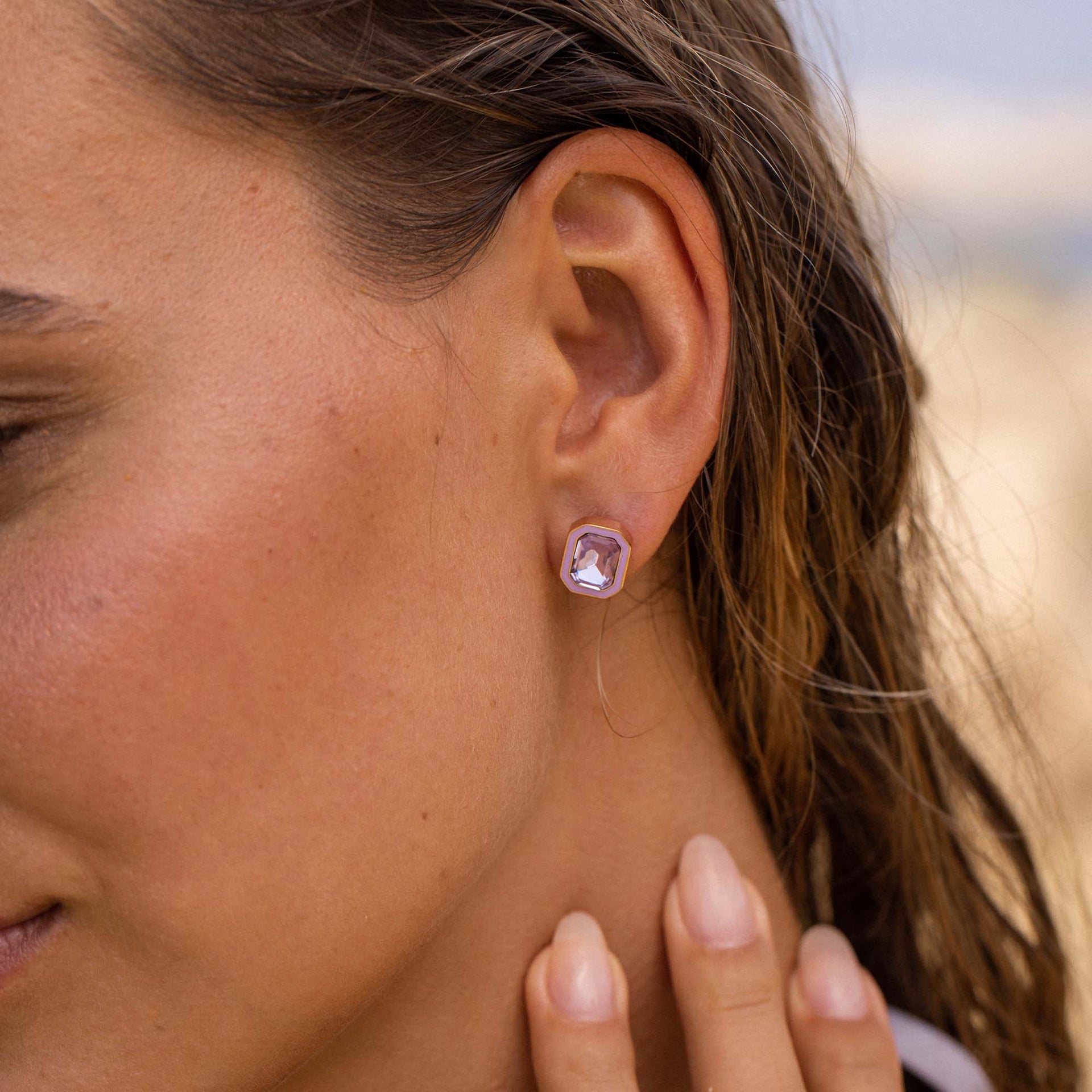 Boucles d'Oreilles Purple Power