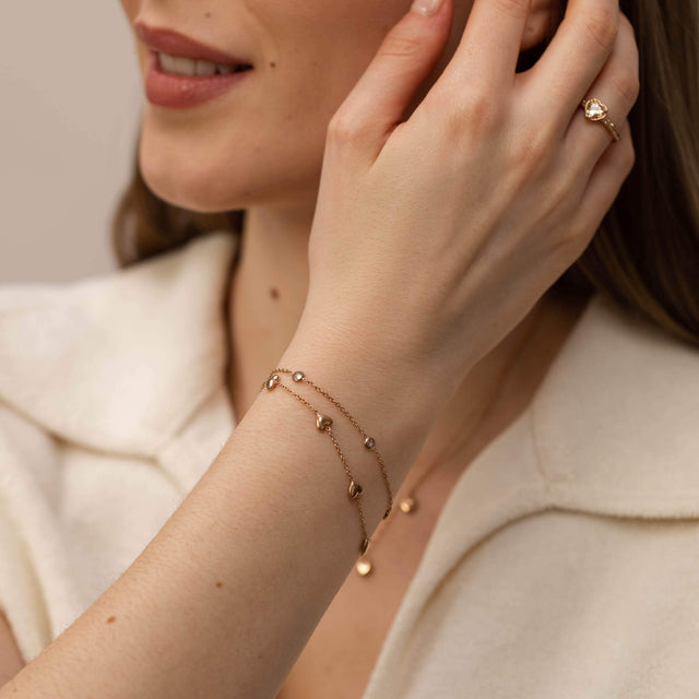 Glitter Heart Armband