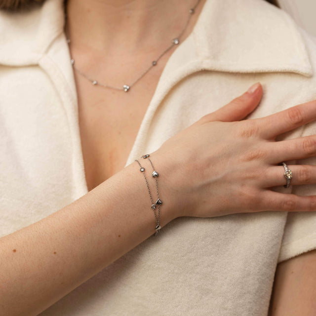Glitter Heart Armband