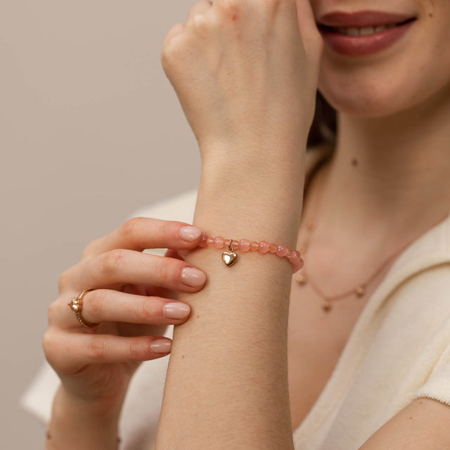 Peachy Heart Armband