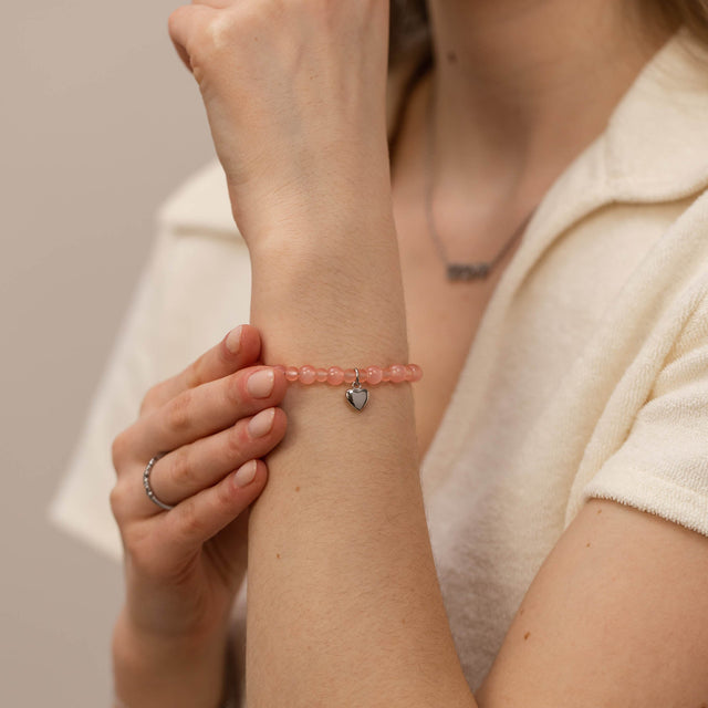 Peachy Heart Armband