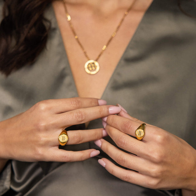 Aquarius Zodiac Ring