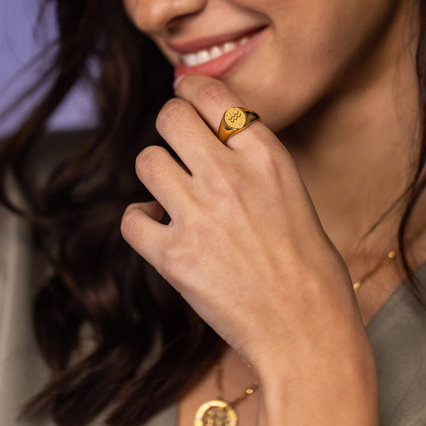Aquarius Zodiac Ring