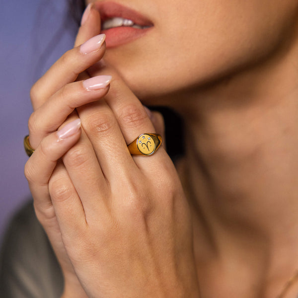 Aries Zodiac Ring