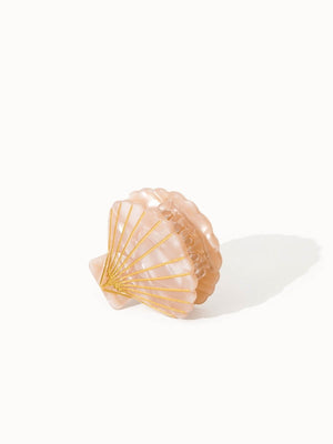 Beige Shell Hair Clip - INT PURELEI