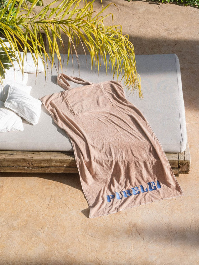 Blue Paradise Bath Towel With Pocket - INT PURELEI