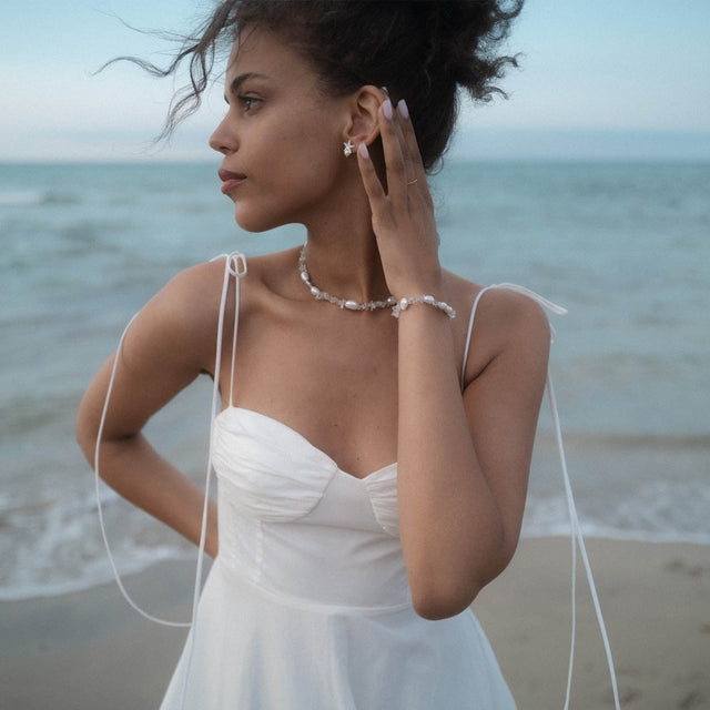 Crystal Wave Necklace - INT PURELEI