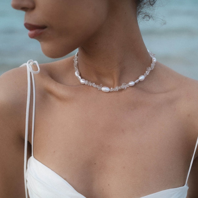 Crystal Wave Necklace - INT PURELEI