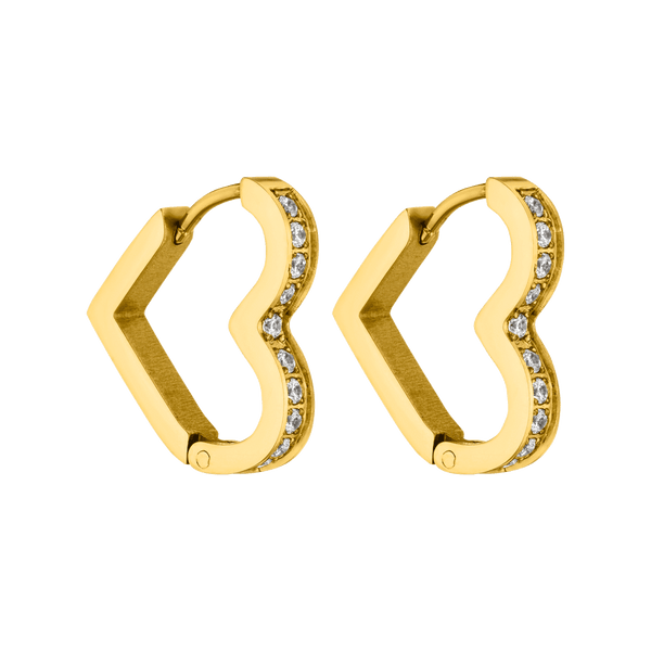 Glitter Heart Earring - INT PURELEI