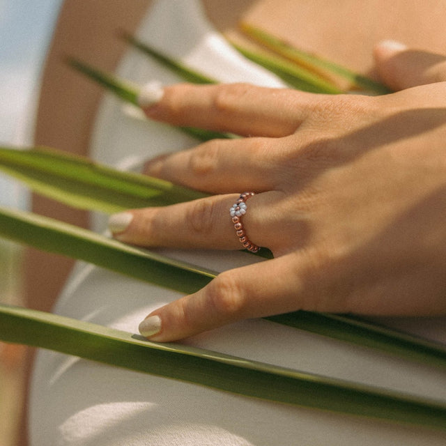 Linen Blossom Anxiety Ring - INT PURELEI
